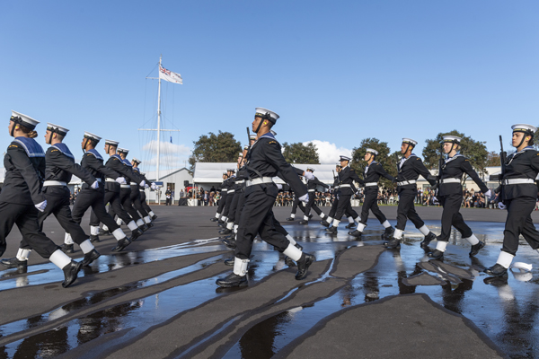 Navy personnel on parade